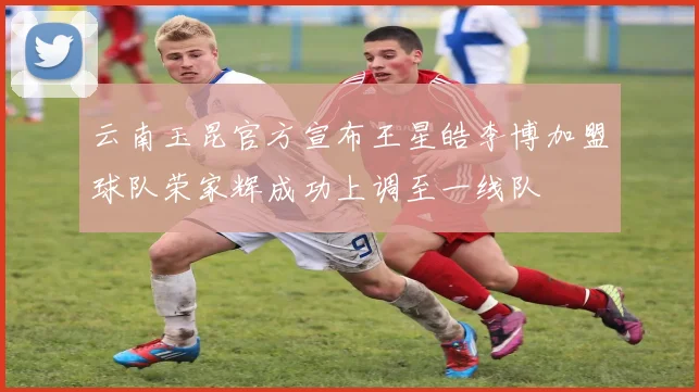 云南玉昆官方宣布王星皓李博加盟球队荣家辉成功上调至一线队